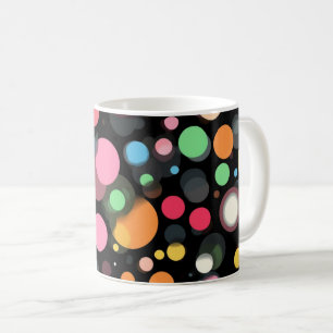 Helle mehrfarbige Tupfen Kaffeetasse