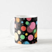 Helle mehrfarbige Tupfen Kaffeetasse (Vorderseite Links)