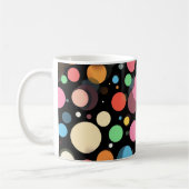 Helle mehrfarbige Tupfen Kaffeetasse (Links)