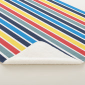 Helle, mehrfarbige vertikale Streifen. Sherpadecke (3/4)