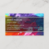 Helle Mehrfarbigkeit, Abstrakte Kunst - Visitenkar Visitenkarte (Rückseite)