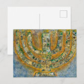 Helle Menora Postkarte (Vorne/Hinten)