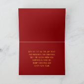 Helle Metallic Gold Bells und Red Bow Weihnachten (Innenseite)