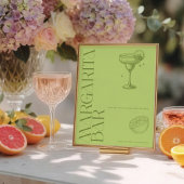 Helle minimalistische Zitrus-Braut-Margarita-Bar-S Poster