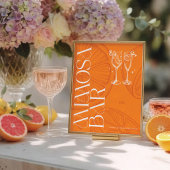 Helle minimalistische Zitrus-Braut-Mimosa-Bar-Schi Poster