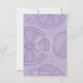 Helle minimalistische Zitrus-Junggesellinnenabschi Dankeskarte (Rückseite)