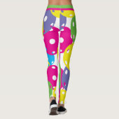 Helle Mischung von Pickleballs (XL-Fliesengröße) Leggings (Rückseite)