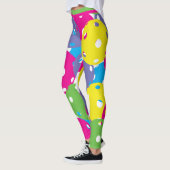 Helle Mischung von Pickleballs (XL-Fliesengröße) Leggings (Links)