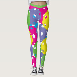 Helle Mischung von Pickleballs (XL-Fliesengröße) Leggings