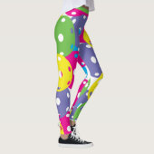 Helle Mischung von Pickleballs (XL-Fliesengröße) Leggings (Rechts)
