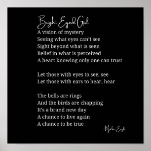 Helle Mit Augen Girl Inspiration Gedicht Wall Art Poster