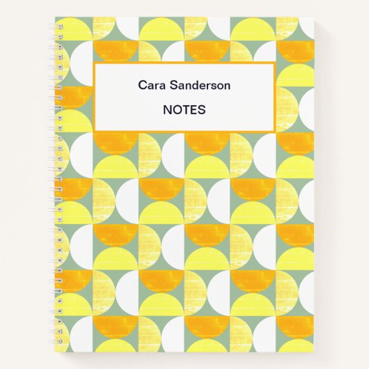 Helle Mitte des Jahrhunderts Moderne Abstrakte Hal Notizblock (Vorderseite)
