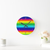 Helle Mittelspektrum-Farben Regenbogen Runde Wanduhr (Zuhause)