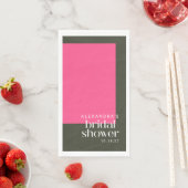 Helle Mod Groovy Pink Green Brautparty Custom Serviette (Beispiel)