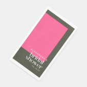 Helle Mod Groovy Pink Green Brautparty Custom Serviette (Ecke)