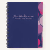 Helle moderne Abstrakt Teacher's Spiral Notebook Notizblock (Vorderseite)