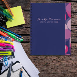 Helle moderne Abstrakt Teacher's Spiral Notebook Notizblock