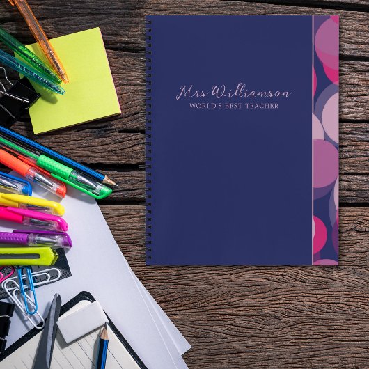 Helle moderne Abstrakt Teacher's Spiral Notebook Notizblock