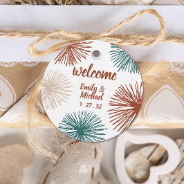 Helle moderne Abstrakte dunkle Aquamarine Kupfer B Geschenkanhänger