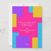 helle moderne abstrakte Weihnachtsfeier Foto Feiertagskarte (Rückseite)