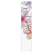 Helle moderne Blumen Kurzer Tischläufer (Vorderseite)