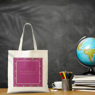 Helle moderne Blumen-Lehrertasche Tragetasche