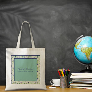 Helle moderne Blumen-Lehrertasche Tragetasche