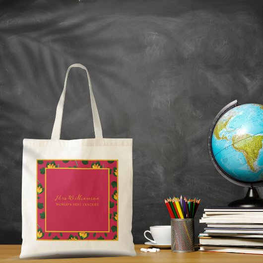 Helle, moderne Blumenlehrer-Tasche Tragetasche