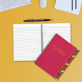 Helle moderne BlumenlehrerInnen-Spiralfolien Notizblock