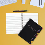 Helle moderne BlumenlehrerInnen-Spiralfolien Notizblock