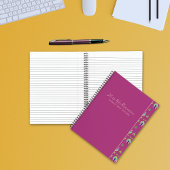 Helle moderne BlumenlehrerInnen-Spiralfolien Notizblock