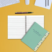 Helle moderne BlumenlehrerInnen-Spiralfolien Notizblock