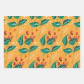 Helle, moderne Blumenmuster und botanische Blätter (Vorderseite)