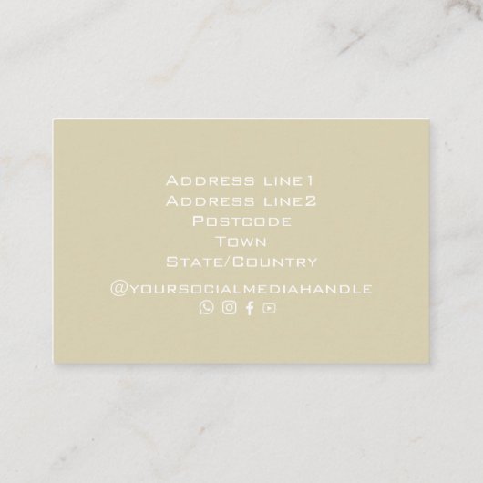 Helle, moderne Coole Abstrakte Wasserfarbe Visitenkarte (Rückseite)