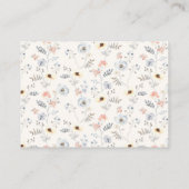 Helle, moderne, einfache Blumenspülung Hinweiskarte (Rückseite)