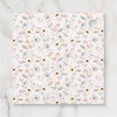 Helle moderne, einfache Blumenspülung - Tag Geschenkanhänger (Rückseite)