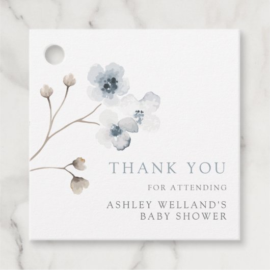 Helle moderne, einfache Blumenspülung - Tag Geschenkanhänger (Vorderseite)