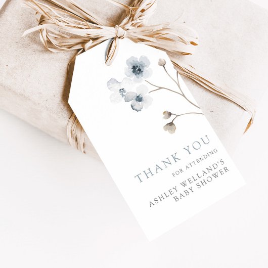 Helle moderne, einfache Blumenspülung - Tag Geschenkanhänger