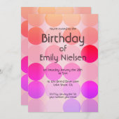 Helle, moderne Geburtstagseinladung Einladung (Vorne/Hinten)