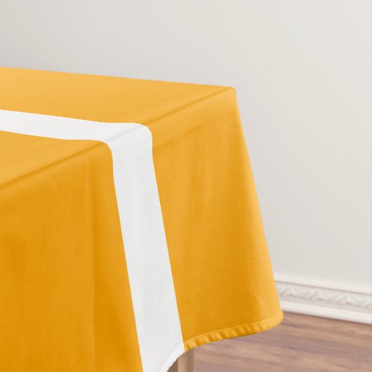 Helle, moderne, goldgelbe, weiße Farbstreifen Tischdecke (Beispiel)