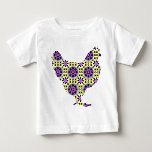 Helle moderne Henne Baby T-shirt (Vorderseite)