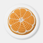 Helle, moderne Minimal Frische Crochet Orange Slic Magnet (Vorne)