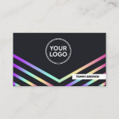 Helle, moderne Rainbow Holographic Simple Info Visitenkarte (Vorderseite)