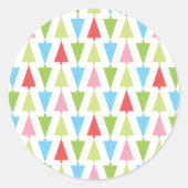 Helle Moderne Weihnachtsbaummuster Umschlag Aufkle Runder Aufkleber (Vorderseite)