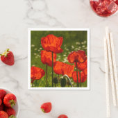 Helle Mohnblumen Serviette (Beispiel)