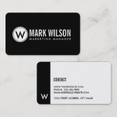 Helle Monogramm-Visitenkarten Visitenkarte (Vorne/Hinten)