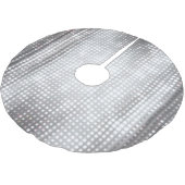 Helle Mosaik: Glänzendes Grau Abstract. Polyester Weihnachtsbaumdecke (Schrägansicht)