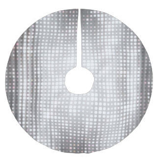 Helle Mosaik: Glänzendes Grau Abstract. Polyester Weihnachtsbaumdecke