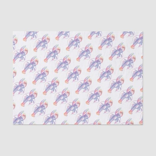 Helle Multicolor Hummer Seidenpapier (Vorderseite)