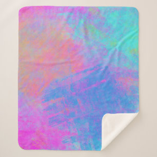 Helle Multicolor-Splash Sherpadecke